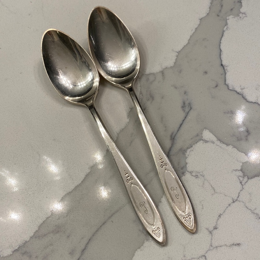 Vintage found hotel silver serving spoons 🥄